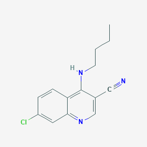 molecular formula C14H14ClN3 B11855796 4-(Butylamino)-7-chloroquinoline-3-carbonitrile CAS No. 5423-71-2