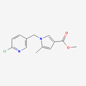 molecular formula C13H13ClN2O2 B11855853 Methyl 1-((6-chloropyridin-3-yl)methyl)-5-methyl-1H-pyrrole-3-carboxylate 