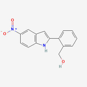 molecular formula C15H12N2O3 B11855859 (2-(5-nitro-1H-indol-2-yl)phenyl)methanol CAS No. 874752-05-3