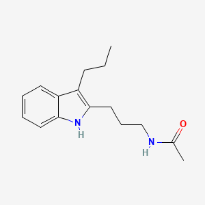molecular formula C16H22N2O B11855904 N-(3-(3-Propyl-1H-indol-2-yl)propyl)acetamide CAS No. 823821-83-6