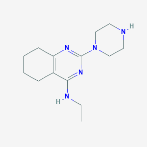 molecular formula C14H23N5 B11855921 N-Ethyl-2-(piperazin-1-yl)-5,6,7,8-tetrahydroquinazolin-4-amine CAS No. 76781-34-5