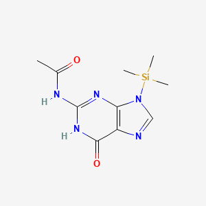 molecular formula C10H15N5O2Si B11855925 N-(6-Oxo-9-(trimethylsilyl)-6,9-dihydro-1H-purin-2-yl)acetamide CAS No. 62374-31-6