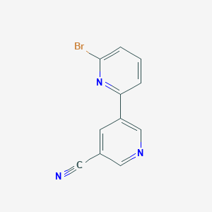 molecular formula C11H6BrN3 B11855976 6-Bromo-[2,3'-bipyridine]-5'-carbonitrile CAS No. 1346687-06-6