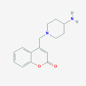 molecular formula C15H18N2O2 B11856020 4-((4-Aminopiperidin-1-yl)methyl)-2H-chromen-2-one 