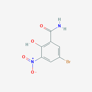 molecular formula C7H5BrN2O4 B11856106 5-Bromo-2-hydroxy-3-nitrobenzamide CAS No. 791137-29-6