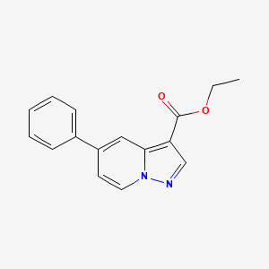 molecular formula C16H14N2O2 B11856142 Ethyl 5-phenylpyrazolo[1,5-A]pyridine-3-carboxylate CAS No. 99446-40-9
