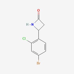 molecular formula C9H7BrClNO B11856160 4-(4-Bromo-2-chlorophenyl)azetidin-2-one 