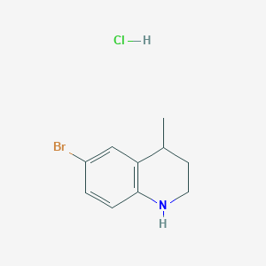 molecular formula C10H13BrClN B11856161 6-Bromo-4-methyl-1,2,3,4-tetrahydroquinoline hydrochloride 
