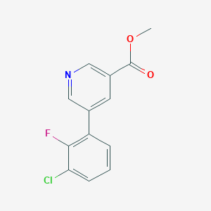 molecular formula C13H9ClFNO2 B11856163 Methyl 5-(3-chloro-2-fluorophenyl)nicotinate CAS No. 1346692-04-3