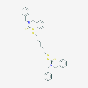 molecular formula C36H40N2S6 B118562 1,6-Bis((dibenzylthiocarbamoyl)disulfanyl)hexane CAS No. 151900-44-6