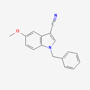 molecular formula C17H14N2O B11856222 1-Benzyl-5-methoxy-1h-indole-3-carbonitrile 
