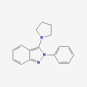 molecular formula C17H17N3 B11856233 2-Phenyl-3-(pyrrolidin-1-yl)-2H-indazole CAS No. 88279-20-3