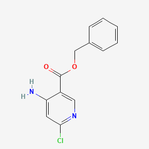 molecular formula C13H11ClN2O2 B11856234 Benzyl 4-amino-6-chloronicotinate 