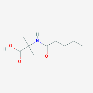 molecular formula C9H17NO3 B118563 2-Methyl-2-(pentanoylamino)propanoic acid CAS No. 141745-54-2