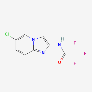 molecular formula C9H5ClF3N3O B11856303 N-(6-chloroimidazo[1,2-a]pyridin-2-yl)-2,2,2-trifluoroacetamide 