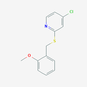 molecular formula C13H12ClNOS B11856336 4-Chloro-2-((2-methoxybenzyl)thio)pyridine CAS No. 1346707-46-7
