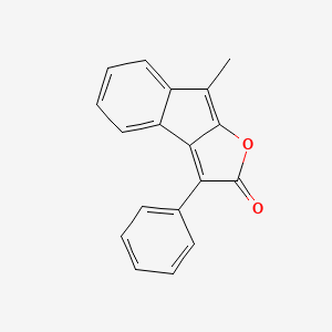 molecular formula C18H12O2 B11856391 8-Methyl-3-phenyl-2H-indeno[2,1-B]furan-2-one CAS No. 832100-00-2