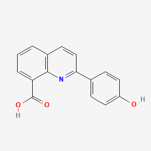molecular formula C16H11NO3 B11856417 2-(4-Hydroxyphenyl)quinoline-8-carboxylic acid CAS No. 655222-72-3