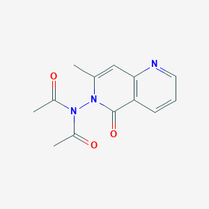 molecular formula C13H13N3O3 B11856422 N-Acetyl-N-(7-methyl-5-oxo-1,6-naphthyridin-6(5H)-yl)acetamide CAS No. 88187-45-5