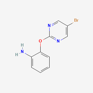 molecular formula C10H8BrN3O B11856432 2-((5-Bromopyrimidin-2-yl)oxy)aniline 