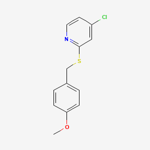 molecular formula C13H12ClNOS B11856446 4-Chloro-2-((4-methoxybenzyl)thio)pyridine CAS No. 1346707-48-9