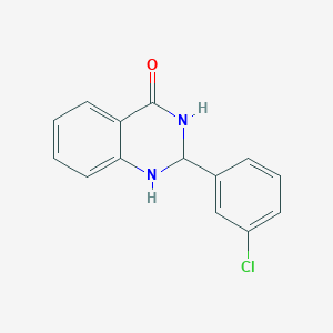 molecular formula C14H11ClN2O B11856451 2-(3-chlorophenyl)-2,3-dihydroquinazolin-4(1H)-one CAS No. 83800-92-4