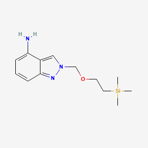 molecular formula C13H21N3OSi B11856460 2-((2-(Trimethylsilyl)ethoxy)methyl)-2H-indazol-4-amine CAS No. 921600-51-3