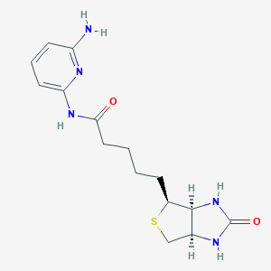 molecular formula C15H21N5O2S B118565 2-Amino-(6-amidobiotinyl)pyridine CAS No. 153086-93-2