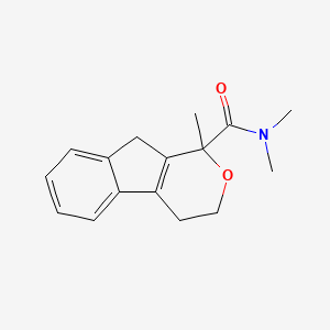 molecular formula C16H19NO2 B11856516 N,N,1-Trimethyl-1,3,4,9-tetrahydroindeno[2,1-c]pyran-1-carboxamide CAS No. 52001-32-8