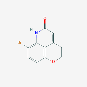 molecular formula C11H8BrNO2 B11856546 7-Bromo-2,3-dihydropyrano[4,3,2-de]quinolin-5(6H)-one 