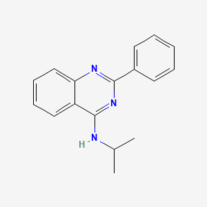 molecular formula C17H17N3 B11856562 N-Isopropyl-2-phenylquinazolin-4-amine CAS No. 71028-42-7