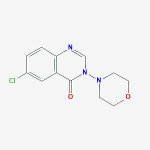 molecular formula C12H12ClN3O2 B11856641 6-Chloro-3-(morpholin-4-yl)quinazolin-4(3H)-one CAS No. 89804-98-8