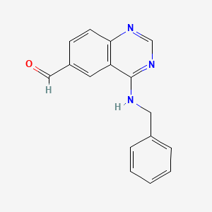 molecular formula C16H13N3O B11856662 4-(Benzylamino)quinazoline-6-carbaldehyde CAS No. 648449-12-1