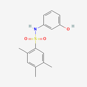 molecular formula C15H17NO3S B1185674 N-(3-hydroxyphenyl)-2,4,5-trimethylbenzene-1-sulfonamide 