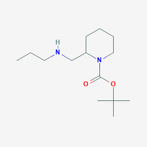 molecular formula C14H28N2O2 B11856771 Tert-butyl 2-((propylamino)methyl)piperidine-1-carboxylate 