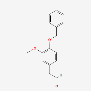 molecular formula C16H16O3 B11856814 2-(4-(Benzyloxy)-3-methoxyphenyl)acetaldehyde 