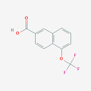 molecular formula C12H7F3O3 B11856885 1-(Trifluoromethoxy)naphthalene-6-carboxylic acid 