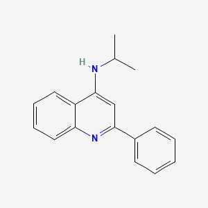molecular formula C18H18N2 B11856893 N-Isopropyl-2-phenylquinolin-4-amine CAS No. 128924-99-2