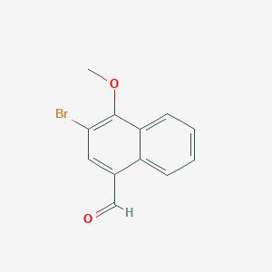 molecular formula C12H9BrO2 B11856927 3-Bromo-4-methoxy-1-naphthaldehyde 