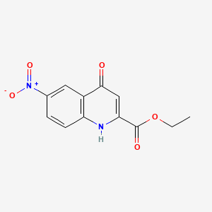 molecular formula C12H10N2O5 B11857023 Ethyl 6-nitro-4-oxo-1,4-dihydroquinoline-2-carboxylate 