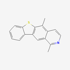 molecular formula C17H13NS B11857051 1,5-Dimethyl(1)benzothieno(2,3-g)isoquinoline CAS No. 23436-73-9