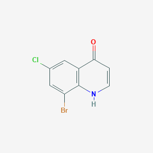 molecular formula C9H5BrClNO B11857068 8-Bromo-6-chloroquinolin-4-ol 