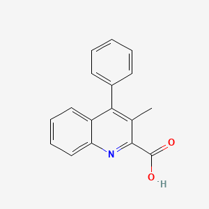 molecular formula C17H13NO2 B11857234 3-Methyl-4-phenylquinoline-2-carboxylic acid 