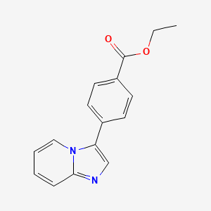 molecular formula C16H14N2O2 B11857313 Ethyl 4-(imidazo[1,2-A]pyridin-3-YL)benzoate CAS No. 1384264-86-1