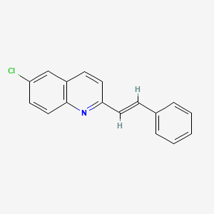 molecular formula C17H12ClN B11857316 6-Chloro-2-styrylquinoline CAS No. 70382-82-0