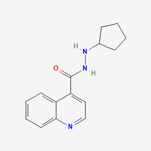 molecular formula C15H17N3O B11857388 N'-Cyclopentylquinoline-4-carbohydrazide 