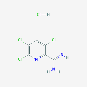 molecular formula C6H5Cl4N3 B11857395 3,5,6-Trichloropicolinimidamide hydrochloride CAS No. 1179360-10-1
