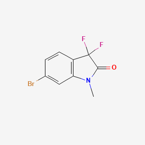 molecular formula C9H6BrF2NO B11857428 6-Bromo-3,3-difluoro-1-methylindolin-2-one 