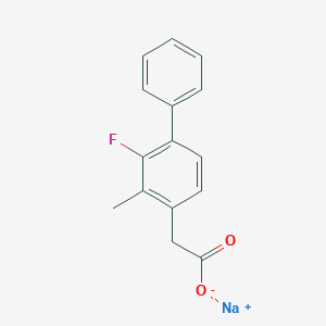 molecular formula C15H12FNaO2 B11857439 Sodium 2-(2-fluoro-3-methyl-[1,1'-biphenyl]-4-yl)acetate 