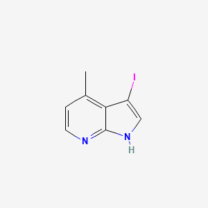 molecular formula C8H7IN2 B11857531 3-iodo-4-methyl-1H-pyrrolo[2,3-b]pyridine 